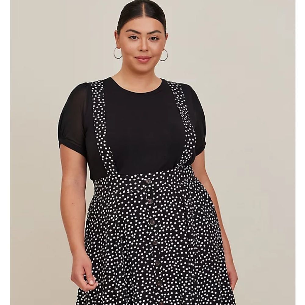 NWT Torrid Polka Dot Challis Skirtall